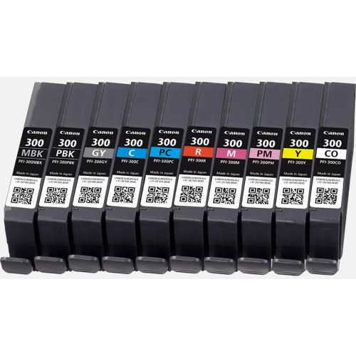 Canon Pfi-300 Ten Color-Pack Ink-Tank Original Cartridge